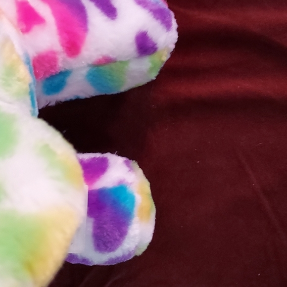 Triceratops Rainbow Hearts Build a Bear 17 inches H x 8 inches W. Multicolors - Picture 7 of 10